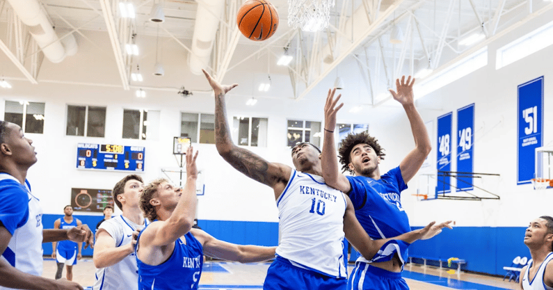 Kentucky men's basketball practice (Photo via Chet White | UK Athletics)